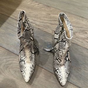 Splendid snake print booties